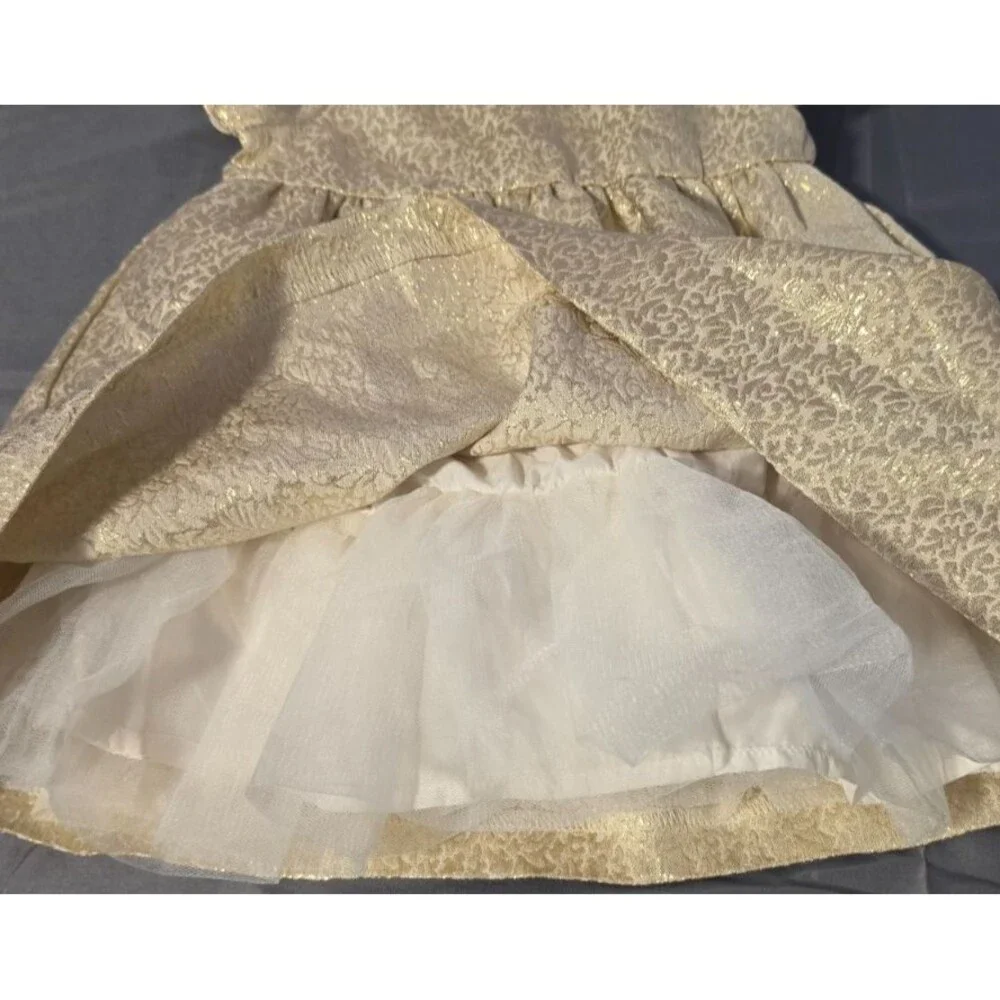 Gymboree Girls 12-18 Months Gold Holiday Xmas Christmas Picture Dress